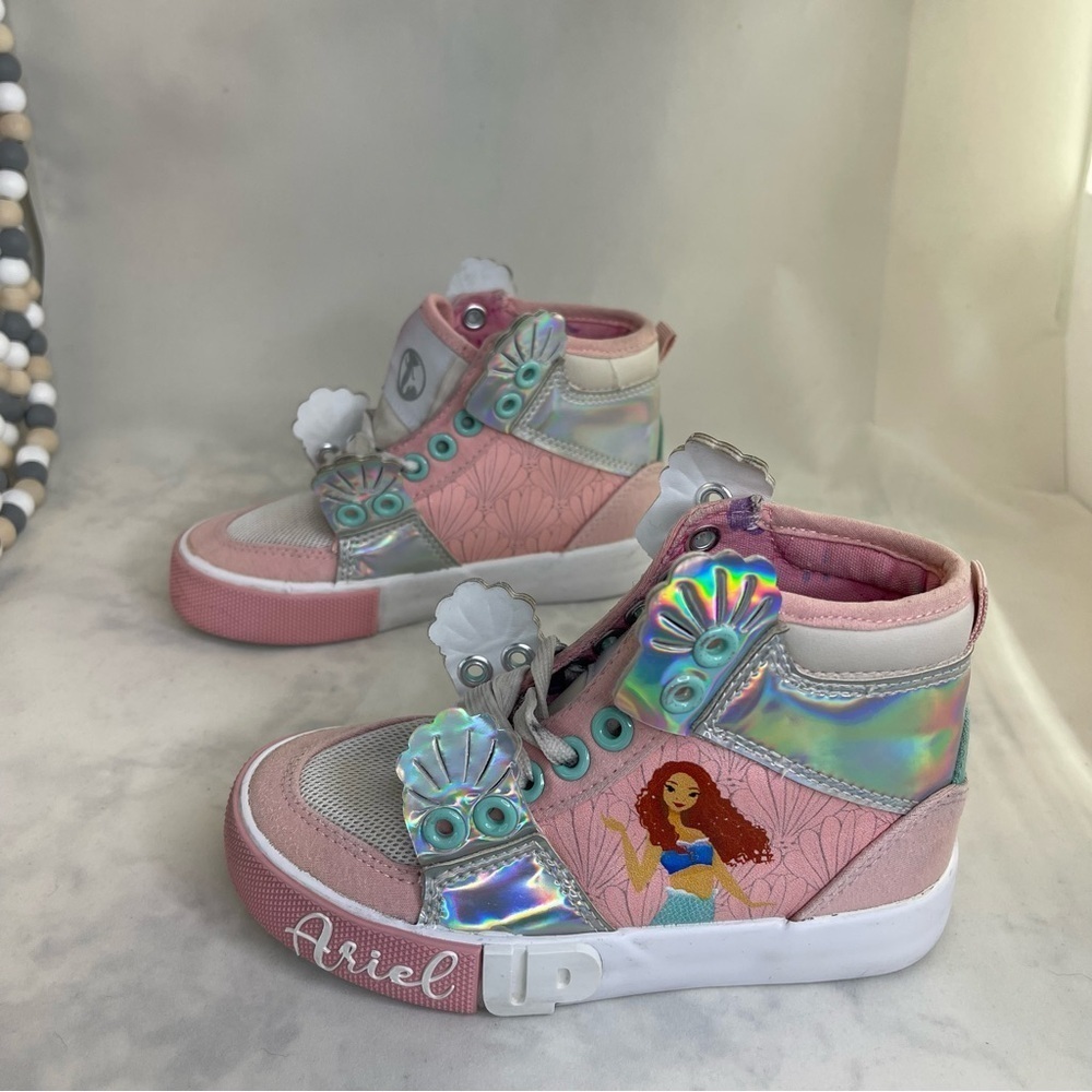 Ground Up Girls Little Mermaid - Basketball Shoes Blue/White/Purple Size 11